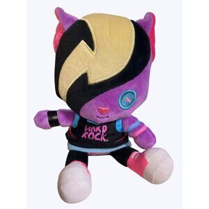 Hard Rock Cafe Roxtars Styler Punk Kitty Cat Plush Stuffed Goth Purple Black 7"